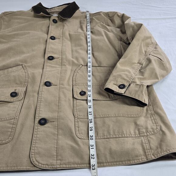 Vintage Orvis Jacket Canvas Lined Khaki Tan Barn Work Chore Coat Size XXL - Picture 12 of 13